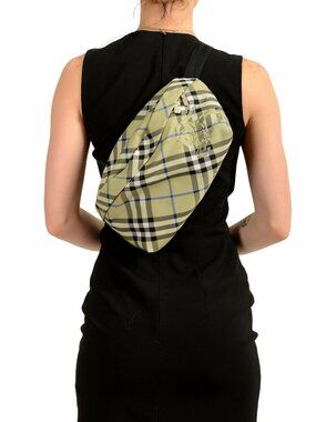 Burberry "Essential Belt Bag" Logo Embroidered Plaid Shoulder Fanny Belt Bag